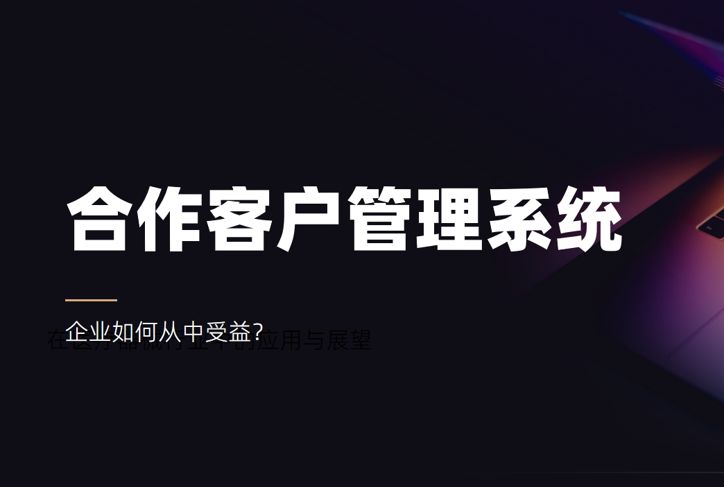 合作客戶管理系統(tǒng)：企業(yè)如何從中受益？