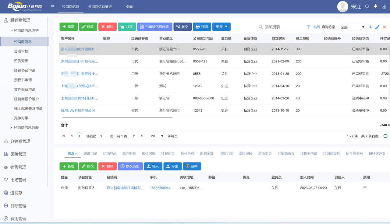 經(jīng)銷(xiāo)商信息表